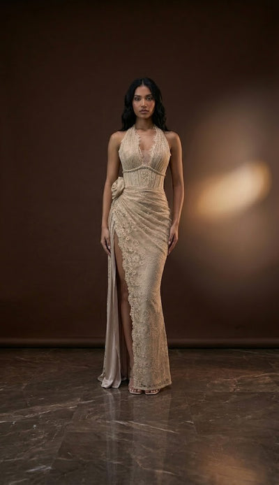 Sandstone - lace dress - Robéne Signature